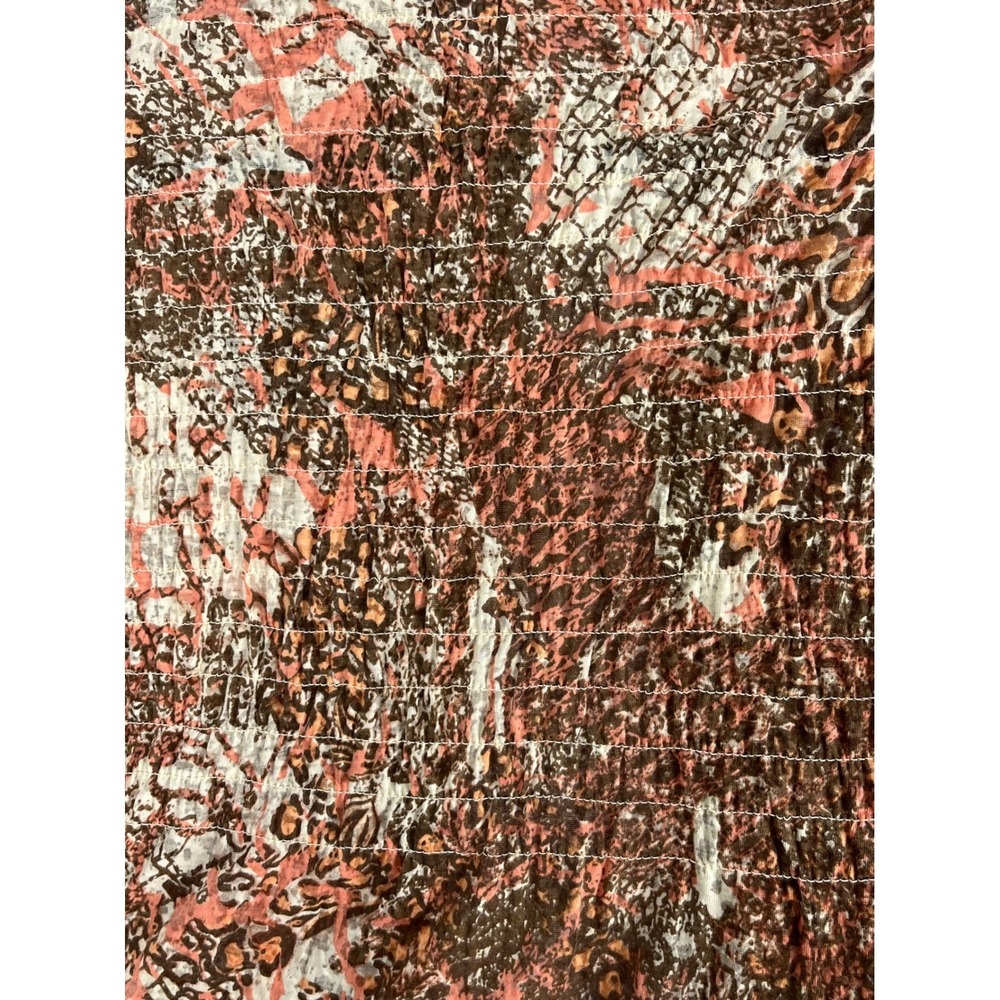 Westbound Woman Cardigan Women 2X Brown Orange Excellent Abstract Burnout Print - Picture 10 of 12